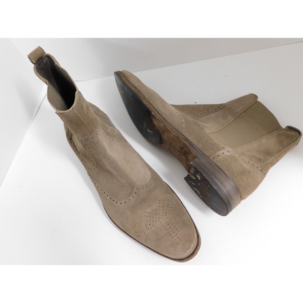 YSL Yves Saint Laurent Beige Suede Ankle Boots sz 42 - Picture 3 of 6